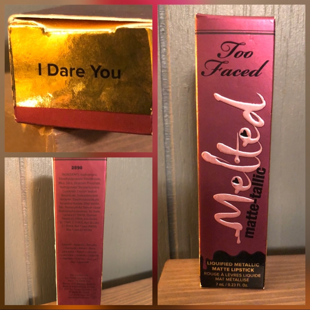 NIB Too Faced Melted Matte-tallic Lipstick